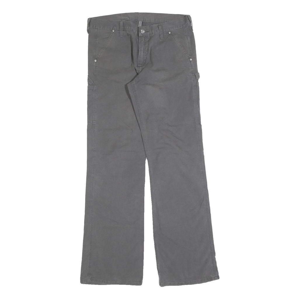 CARHARTT Mens Cotton Blend Grey Regular Leg Trousers W32 L32 Workwear Durable