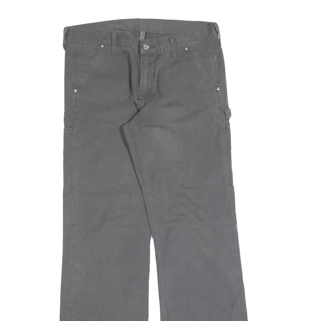 CARHARTT Mens Cotton Blend Grey Regular Leg Trousers W32 L32 Workwear Durable