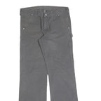 CARHARTT Mens Cotton Blend Grey Regular Leg Trousers W32 L32 Workwear Durable