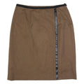 LAURA ASHLEY Womens Straight Skirt Brown Short UK 12