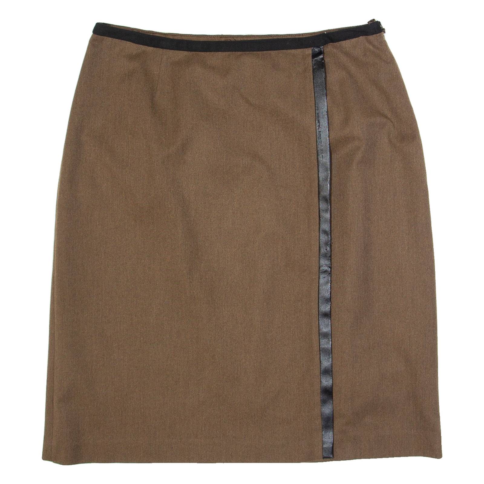 LAURA ASHLEY Womens Straight Skirt Brown Short UK 12