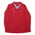 TOMMY HILFIGER Womens Red Jacket S Polyester Zip Plain Casual Lightweight