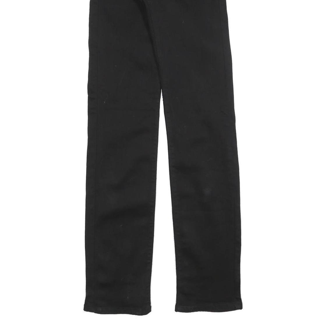 LEVI'S 314 Womens Jeans Black Slim Skinny Denim W24 L32 Zip Cotton Blend