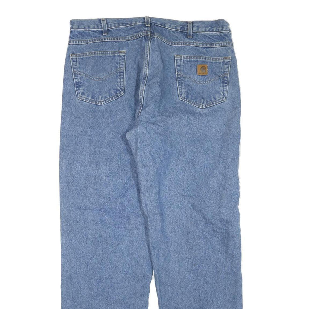 CARHARTT Mens Jeans Blue Regular Straight Denim Medium W40 L34 Workwear Zip