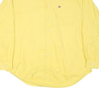 TOMMY HILFIGER Mens Yellow Cotton Blend Shirt 2XL Button Down Classic Fit