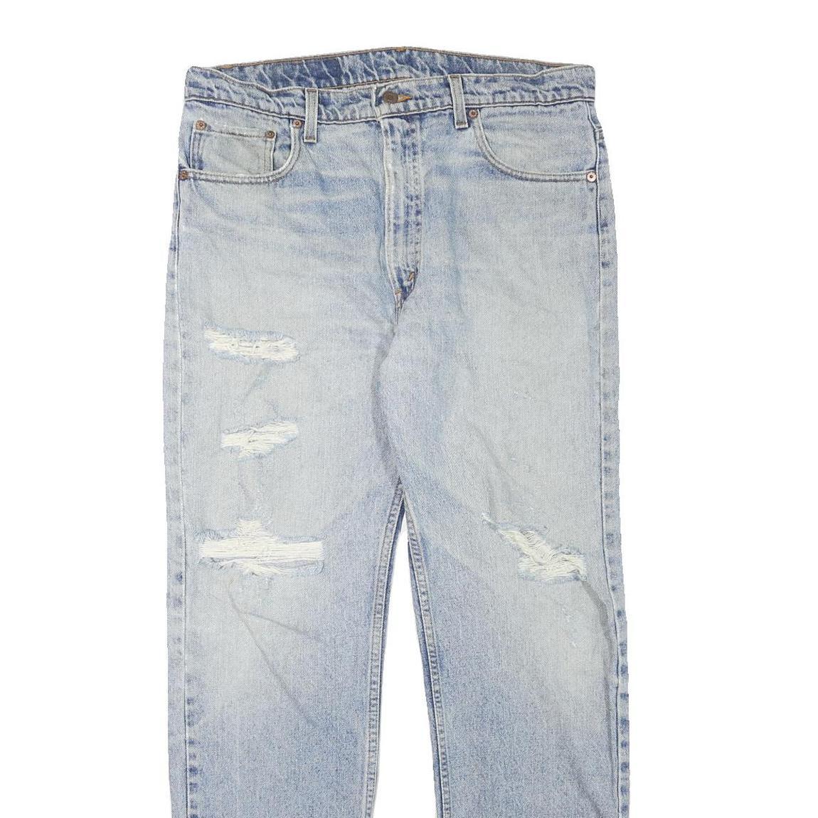 LEVI'S 505 Mens Regular Fit Straight Denim Light Blue W34 L31 Classic Cotton