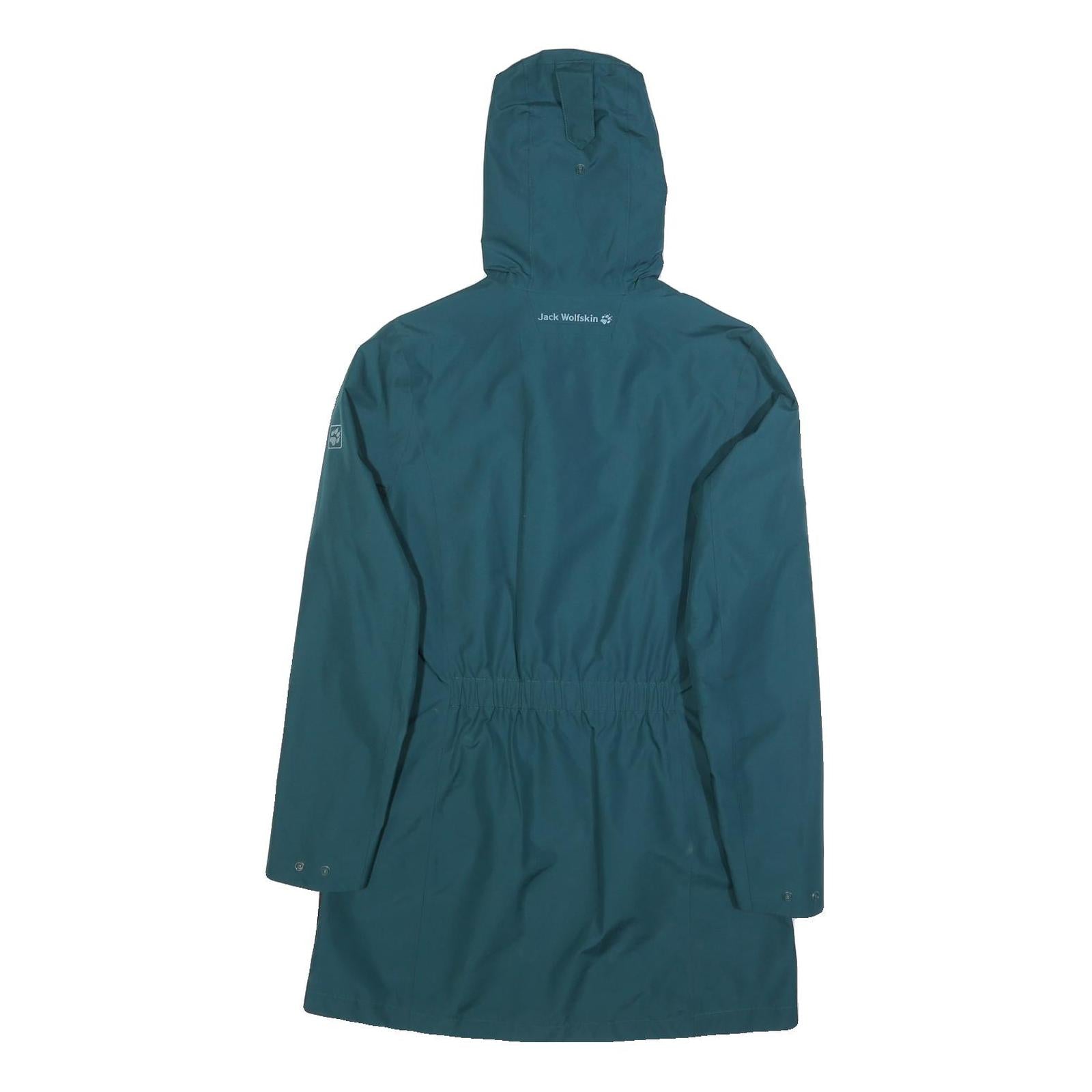 JACK WOLFSKIN Womens Blue Outdoor Jacket UK 6 Polyester Zip Hooded Essential