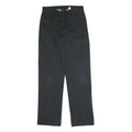 DICKIES Mens Cotton Black Regular Straight Trousers W28 L30 Classic Zip Closure