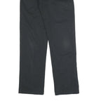 DICKIES Mens Cotton Black Regular Straight Trousers W28 L30 Classic Zip Closure