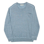 CALVIN KLEIN JEANS Mens Blue Plain Jumper Crew Neck Basic Knit 2XL Cotton Blend