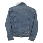 LEVI'S Womens Sherpa Lined Denim Jacket Blue M