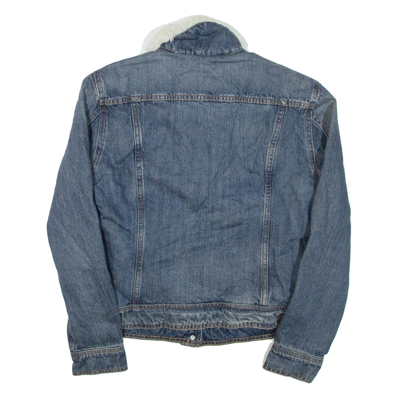 LEVI'S Womens Sherpa Lined Denim Jacket Blue M