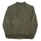 LEVI'S Mens Green Polyester Blend Bomber Jacket XL Zip Plain Lightweight