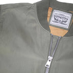 LEVI'S Mens Green Polyester Blend Bomber Jacket XL Zip Plain Lightweight