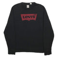 LEVI'S Mens Black Cotton Blend Crew Neck M Sweatshirt Pullover Casual Urban