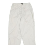 LEE Womens Cotton White Classic Straight Trousers W26 L30 Casual Summer Fit