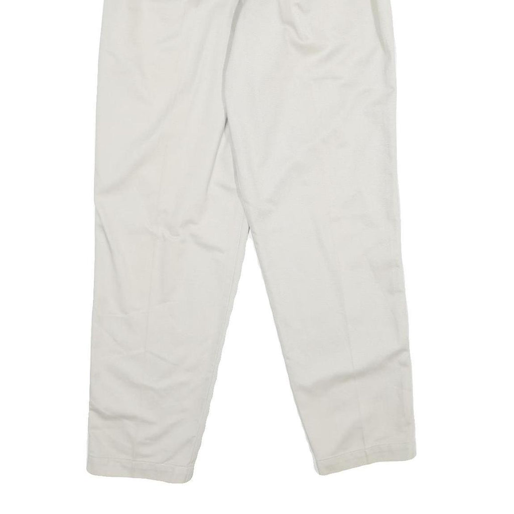 LEE Womens Cotton White Classic Straight Trousers W26 L30 Casual Summer Fit