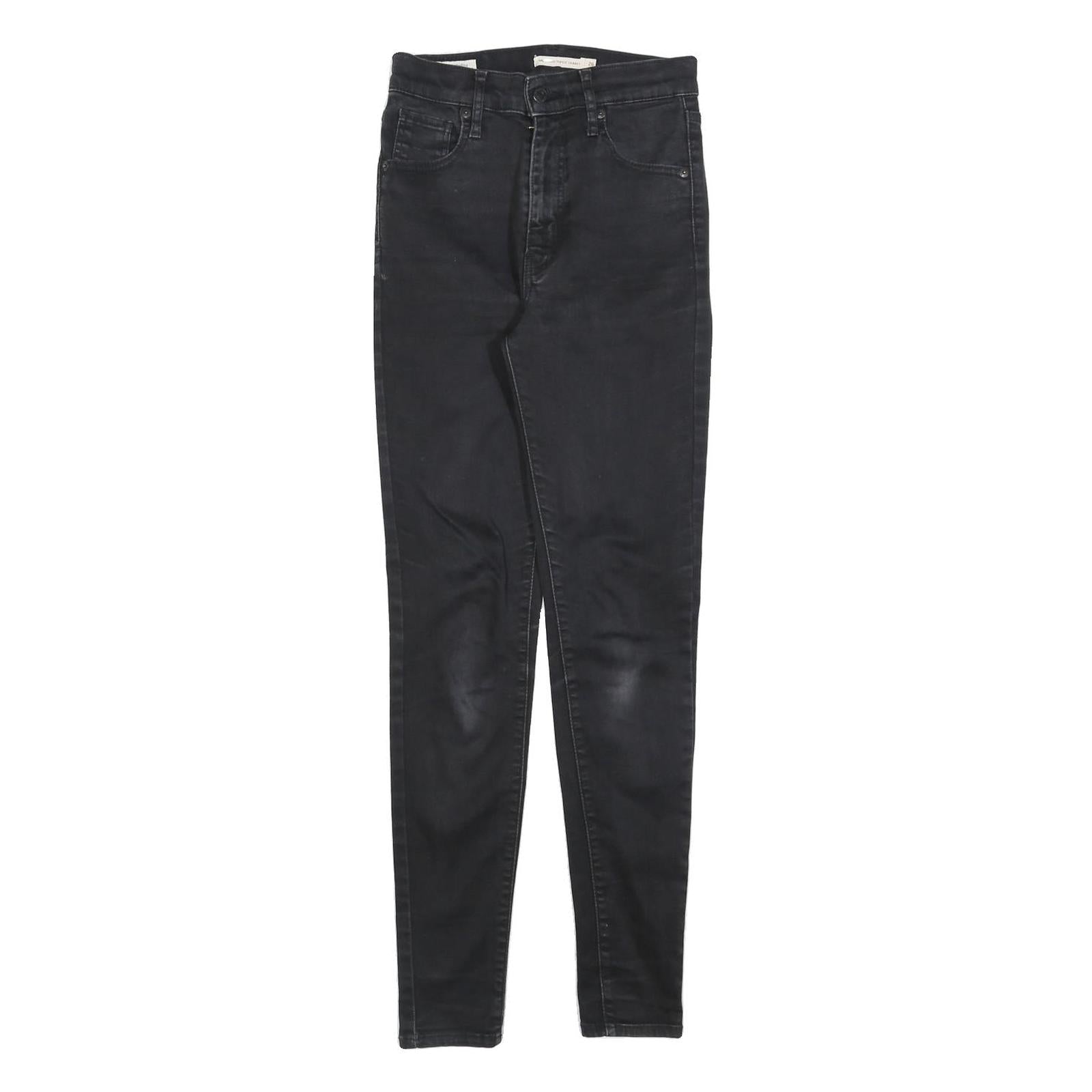 LEVI'S Womens Jeans Black Slim Skinny Denim Medium W26 L30 Stretch Cotton Blend
