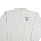 SPORTSMASTER Mens Grey Menlo Park Fire 1/4 Zip Pullover L Cotton Jersey Casual