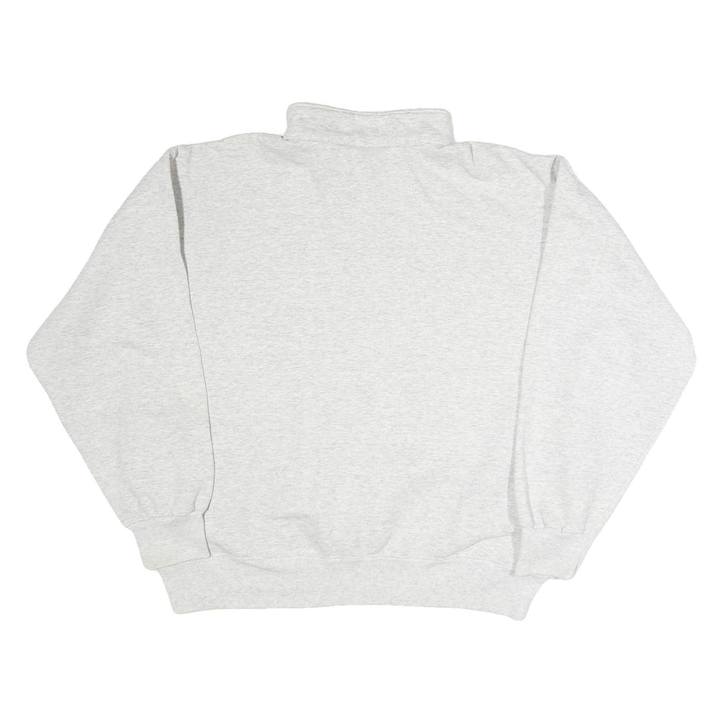 SPORTSMASTER Mens Grey Menlo Park Fire 1/4 Zip Pullover L Cotton Jersey Casual
