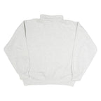 SPORTSMASTER Mens Grey Menlo Park Fire 1/4 Zip Pullover L Cotton Jersey Casual