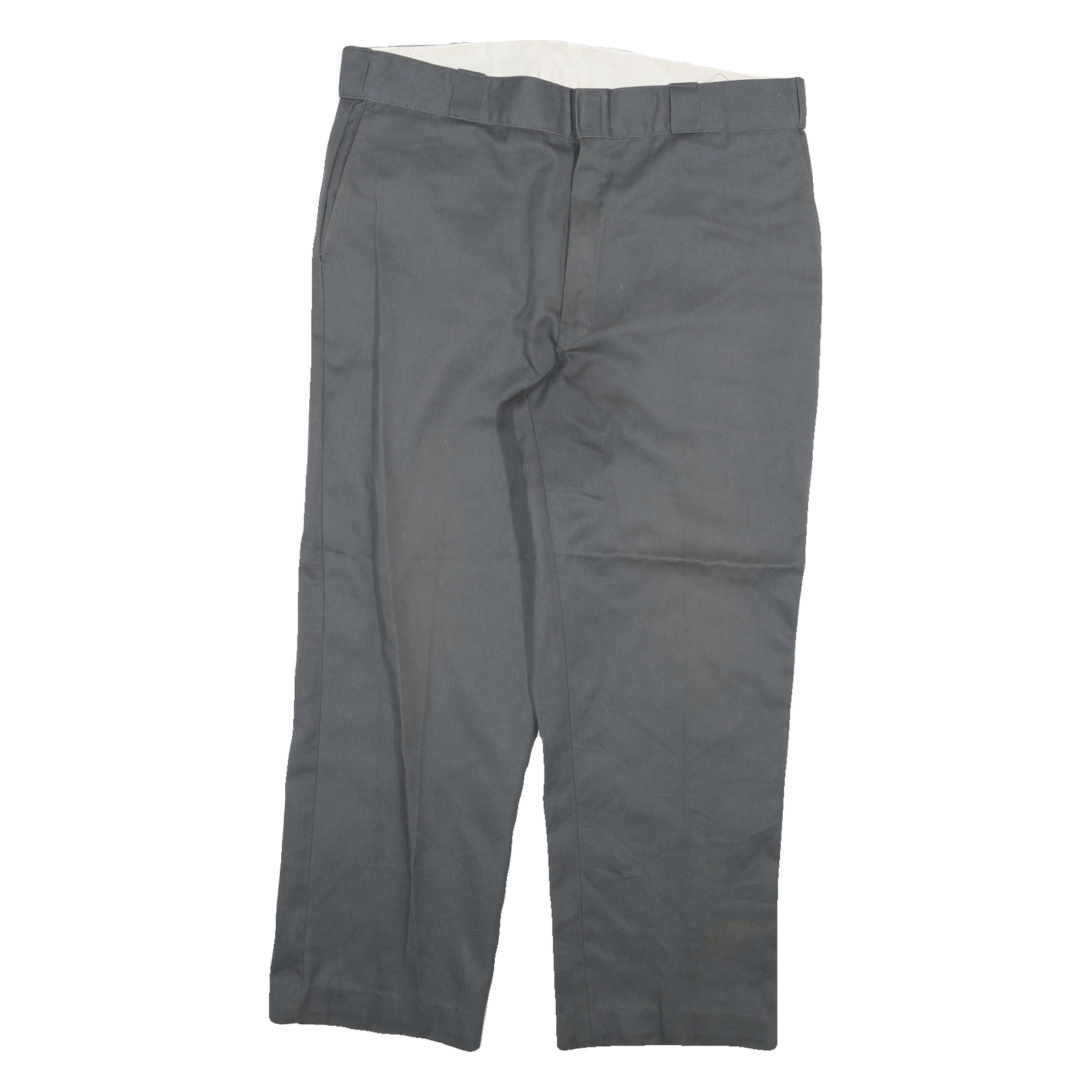 DICKIES Mens Cotton Blend Black Regular Straight Trousers W34 L27 Workwear Zip