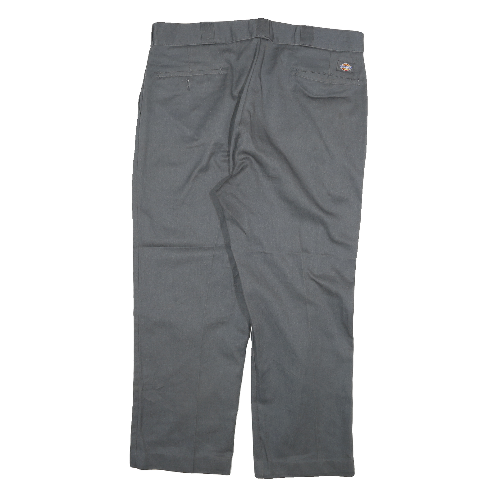 DICKIES Mens Cotton Blend Black Regular Straight Trousers W34 L27 Workwear Zip