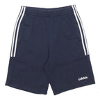 ADIDAS Mens Shorts Navy Blue Casual S W26 Cotton Blend Elastic Waistband