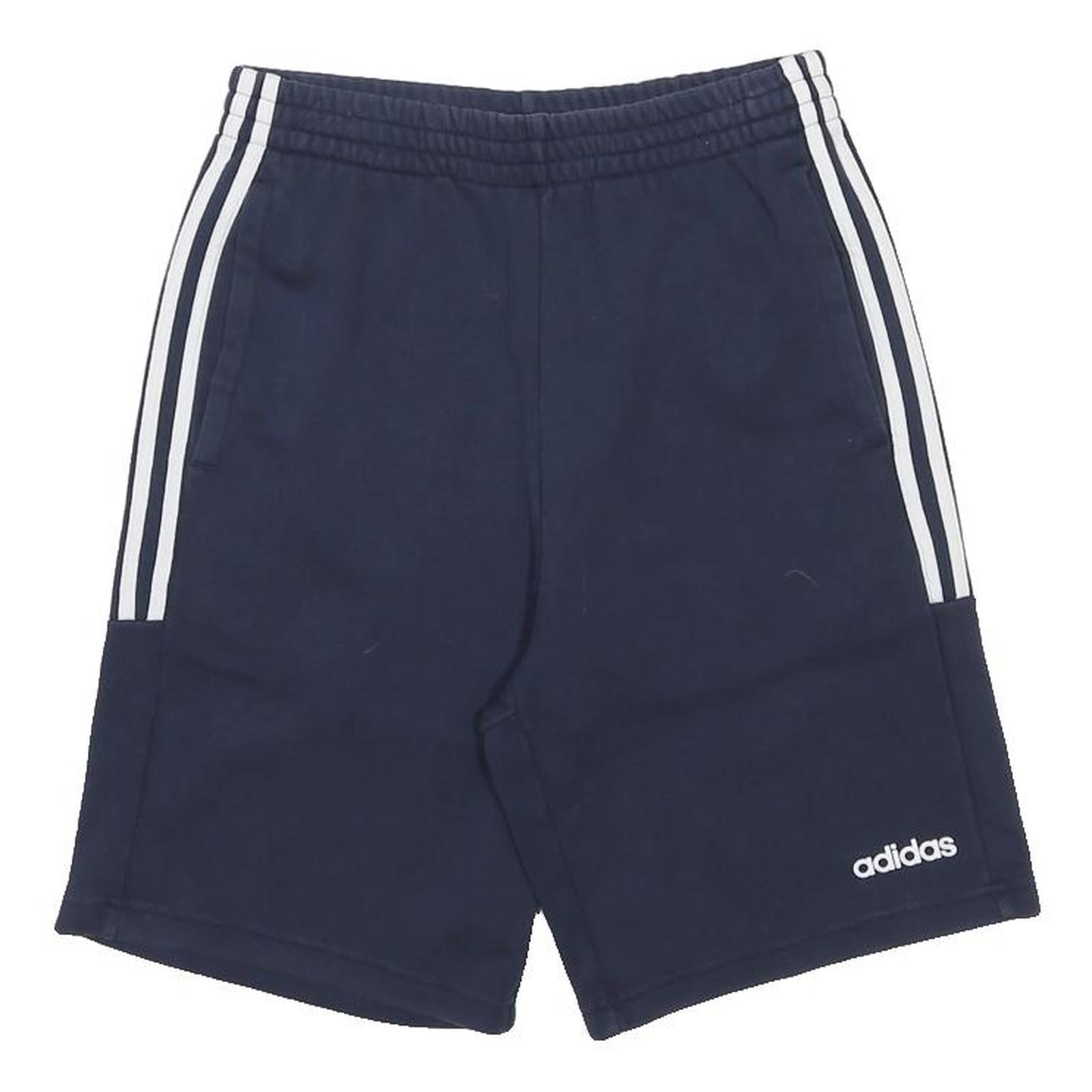 ADIDAS Mens Shorts Navy Blue Casual S W26 Cotton Blend Elastic Waistband