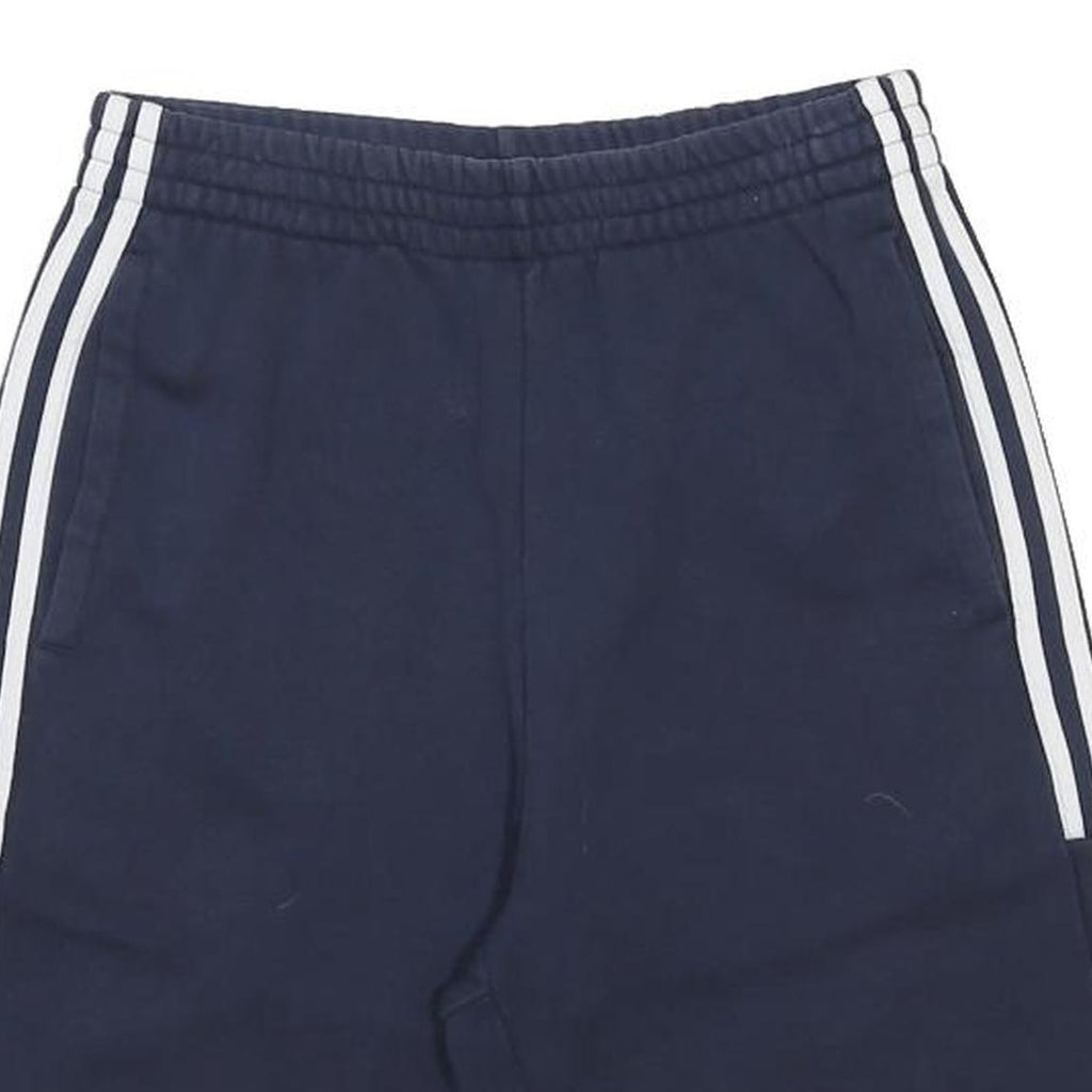 ADIDAS Mens Shorts Navy Blue Casual S W26 Cotton Blend Elastic Waistband