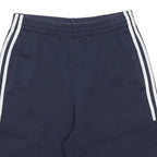 ADIDAS Mens Shorts Navy Blue Casual S W26 Cotton Blend Elastic Waistband