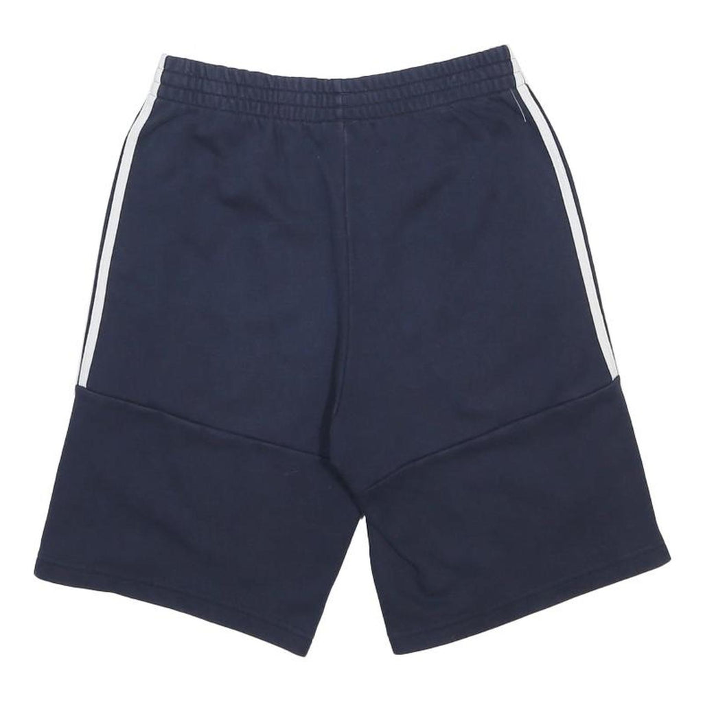 ADIDAS Mens Shorts Navy Blue Casual S W26 Cotton Blend Elastic Waistband