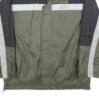 REEBOK Mens Green & Black Zip Jacket M Polyester Blend Sports Lightweight