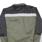 REEBOK Mens Green & Black Zip Jacket M Polyester Blend Sports Lightweight