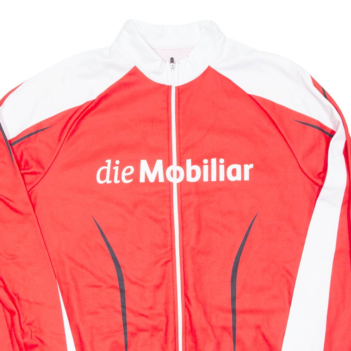 Cycling Mens Jersey Red Long Sleeve 1/2 Zip 2XL