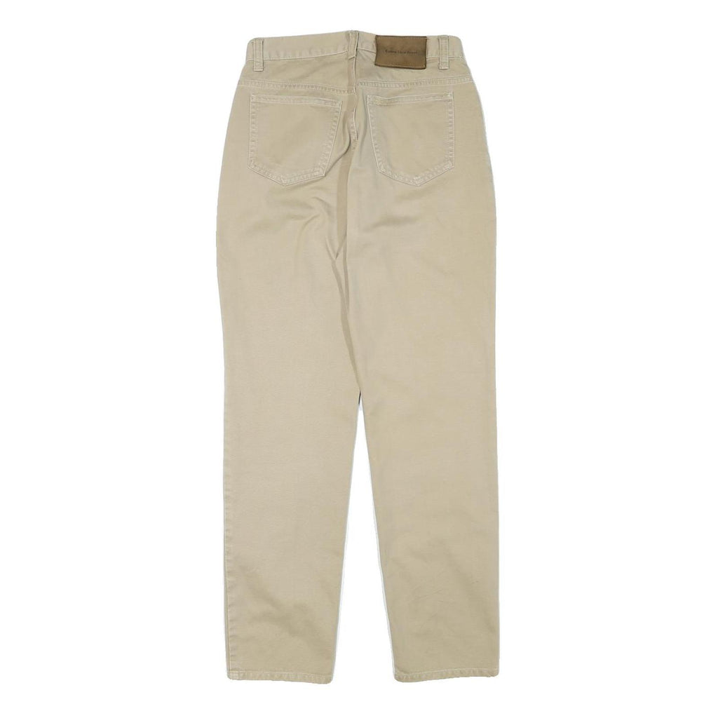 CALVIN KLEIN JEANS Womens Beige Cotton Blend Regular Leg Trousers W26 L28