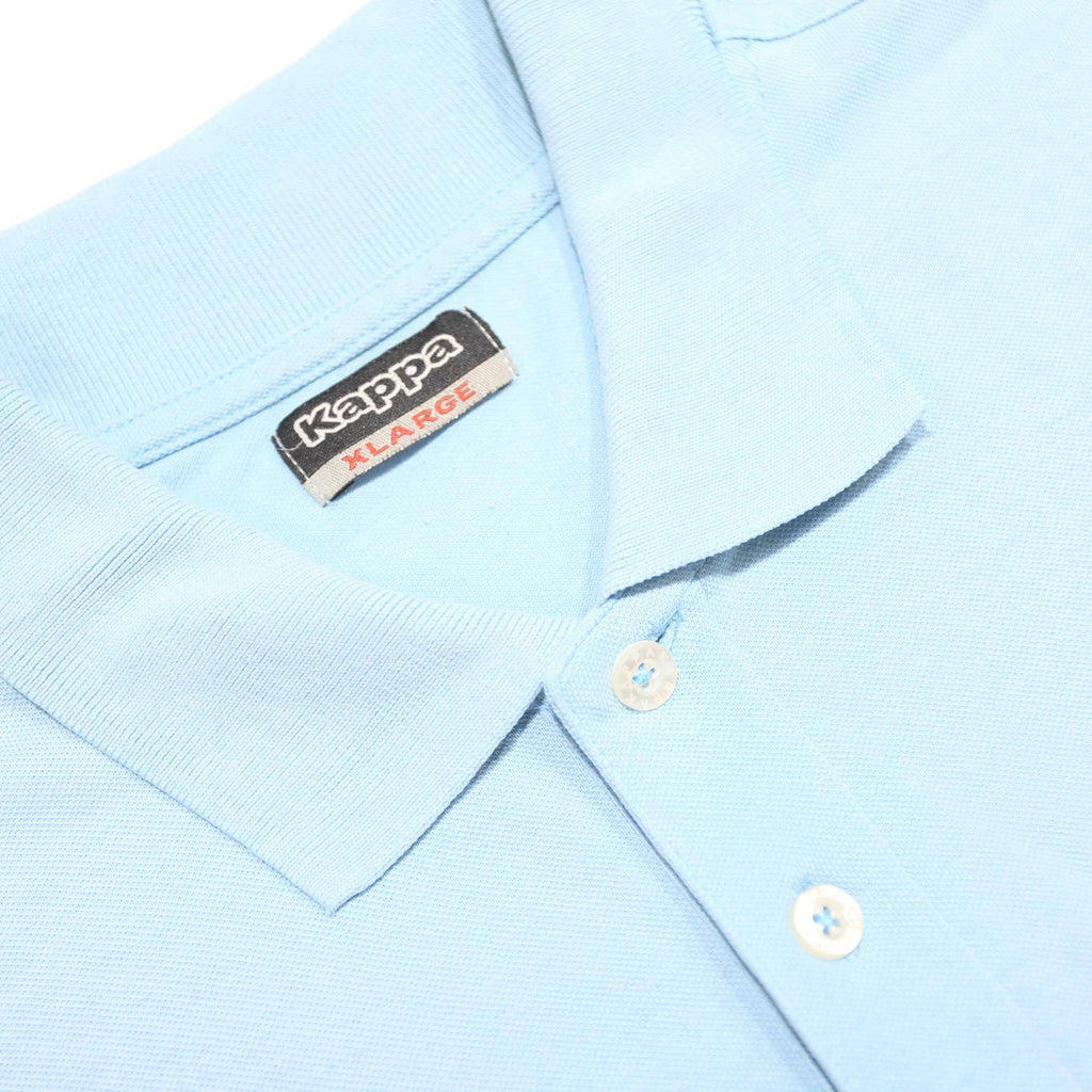 KAPPA Mens Blue Polo Shirt XL Cotton Blend Short Sleeve Plain Casual Basic