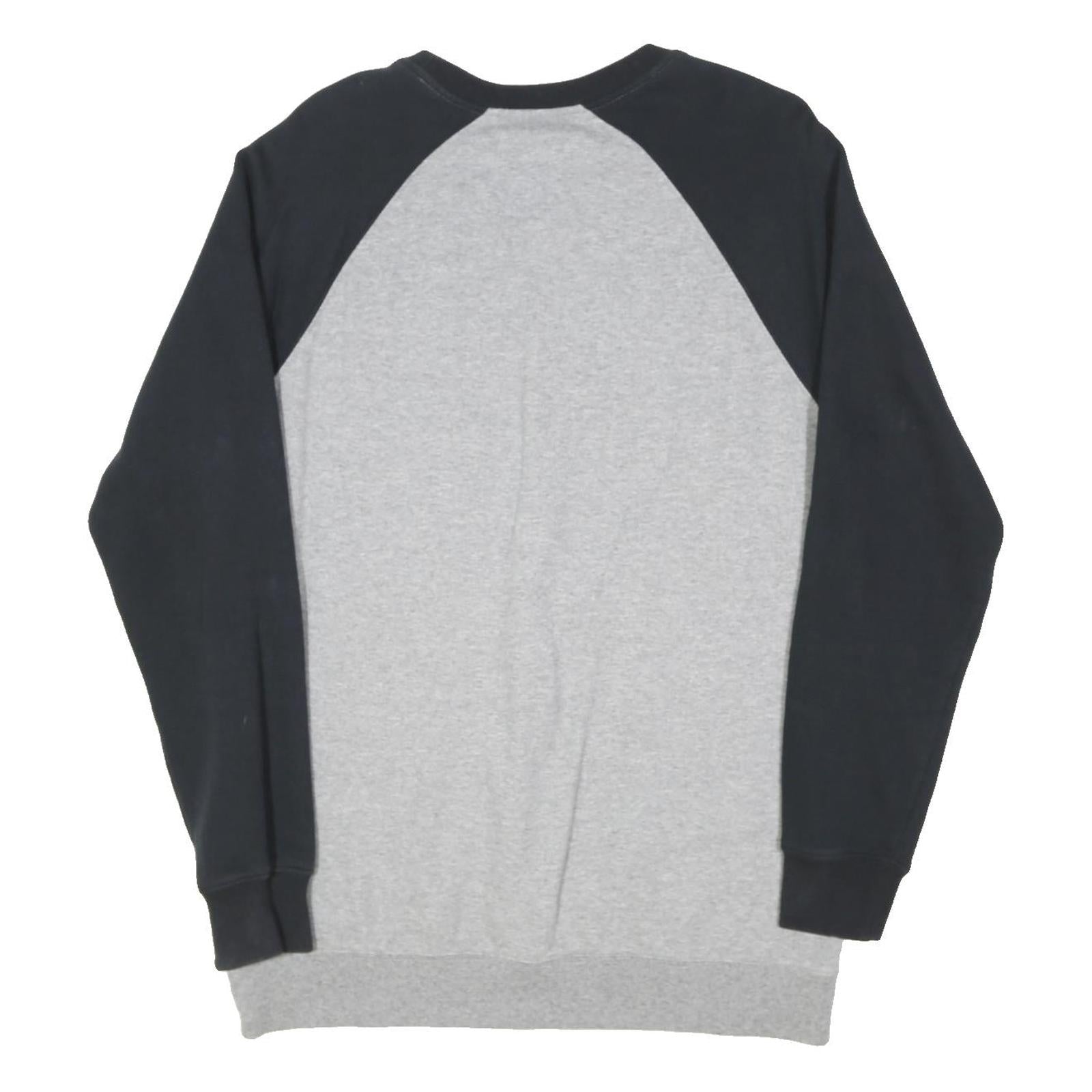 VANS Mens Grey & Black Crew Neck M Sweatshirt Cotton Blend Pullover Logo