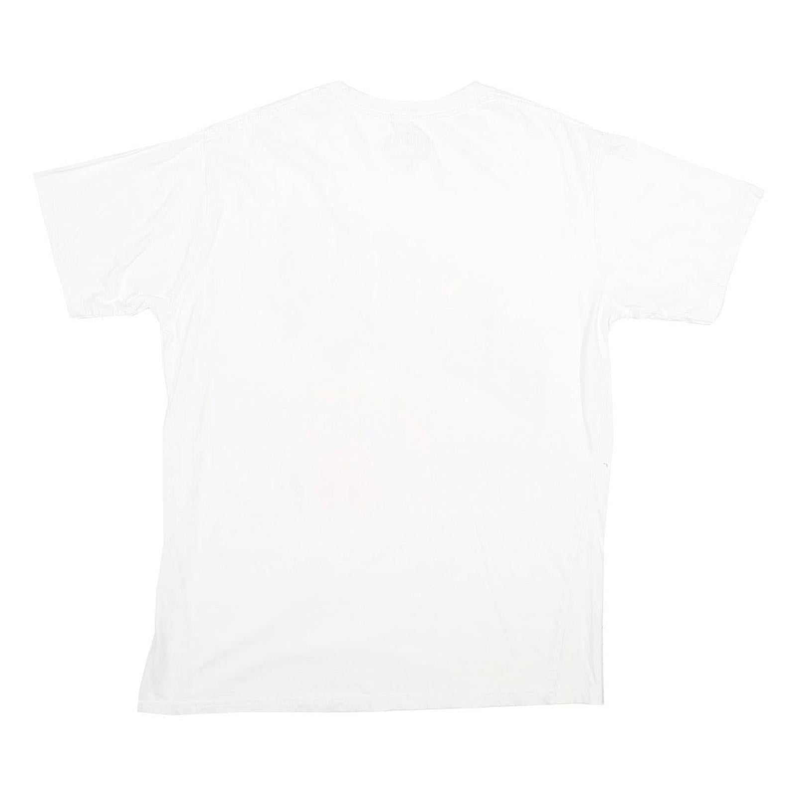 RODMAN Mens White Graphic T-Shirt L Short Sleeve Crew Neck Cotton Casual