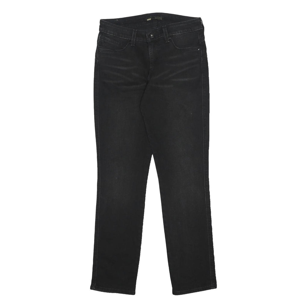 LEVI'S Womens Black Slim Skinny Denim Jeans W29 L32 Cotton Blend Zip Fastening