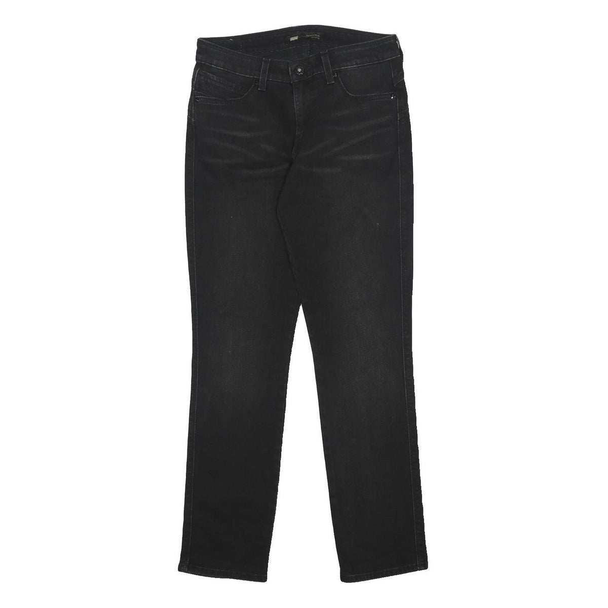 LEVI'S Womens Black Slim Skinny Denim Jeans W29 L32 Cotton Blend Zip Fastening