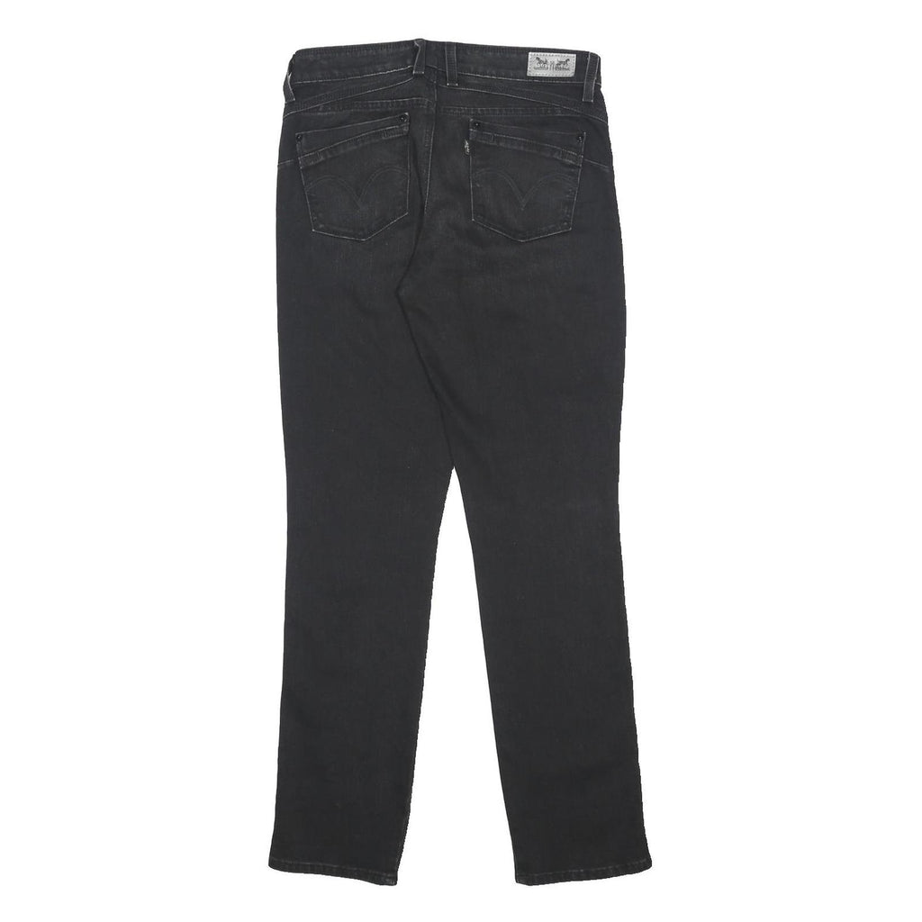 LEVI'S Womens Black Slim Skinny Denim Jeans W29 L32 Cotton Blend Zip Fastening