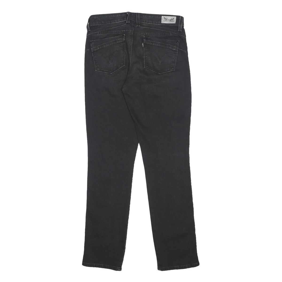 LEVI'S Womens Black Slim Skinny Denim Jeans W29 L32 Cotton Blend Zip Fastening