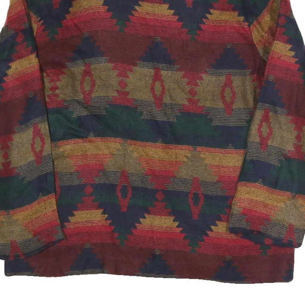 BEDFORD FAIR Womens Beige & Multicoloured Geometric Cotton Blend Blazer UK 8