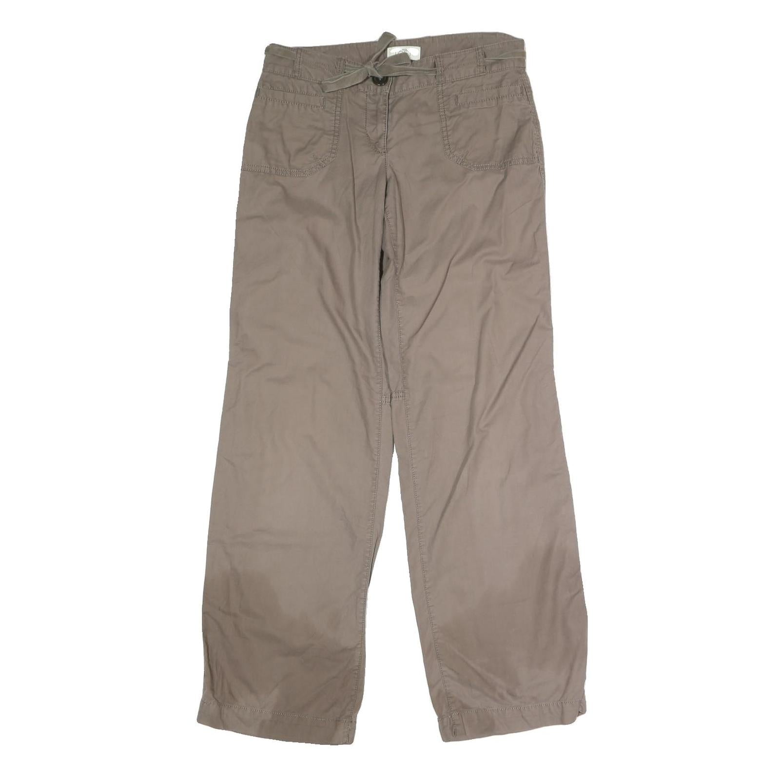 LOFT Womens Cotton Blend Beige Regular Button Closure Trousers W30 L31 Casual