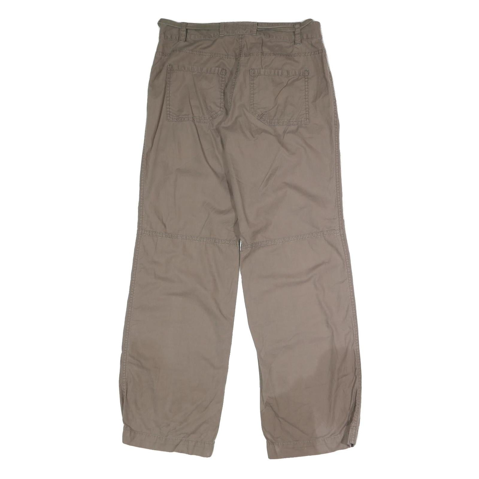 LOFT Womens Cotton Blend Beige Regular Button Closure Trousers W30 L31 Casual