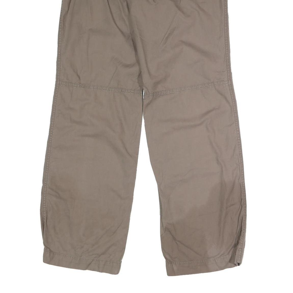 LOFT Womens Cotton Blend Beige Regular Button Closure Trousers W30 L31 Casual