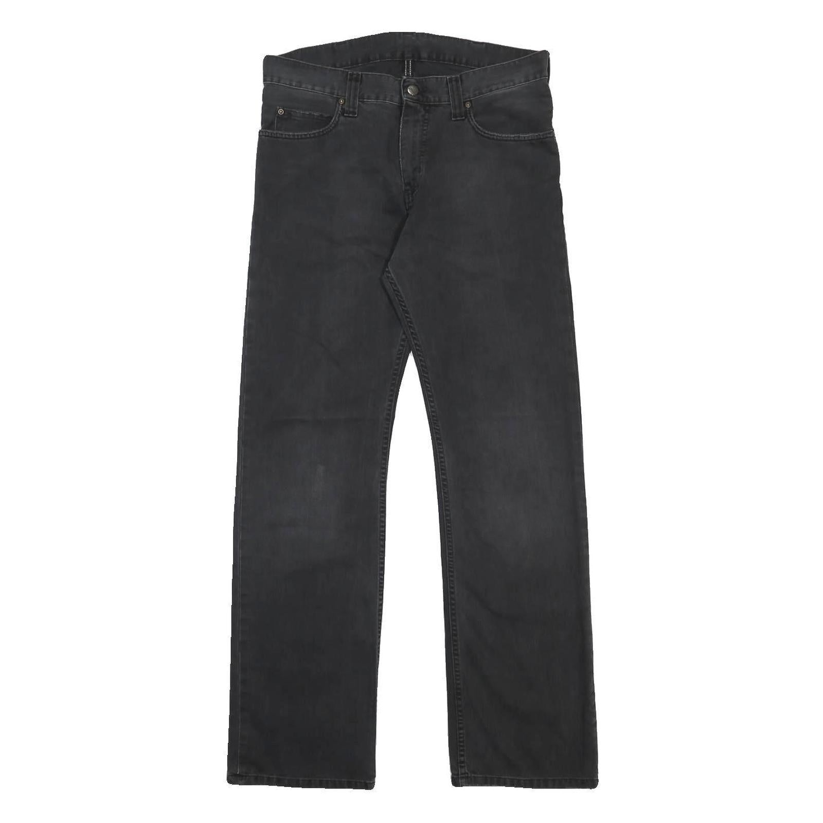 CARHARTT Mens Jeans Black Regular Straight Denim Medium W30 L32 Workwear