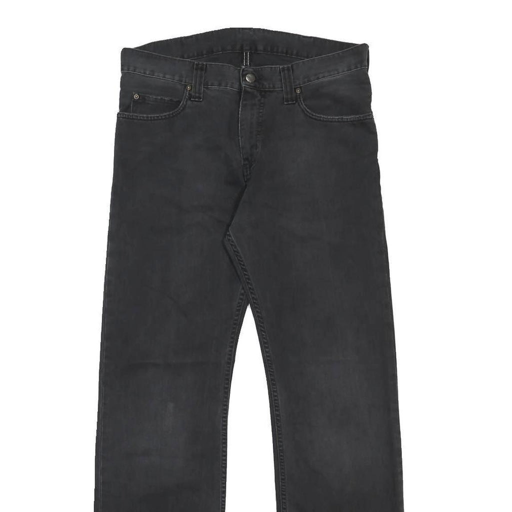 CARHARTT Mens Jeans Black Regular Straight Denim Medium W30 L32 Workwear