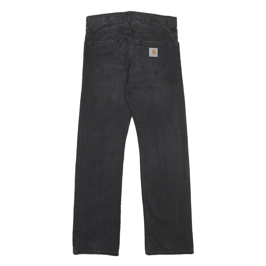 CARHARTT Mens Jeans Black Regular Straight Denim Medium W30 L32 Workwear